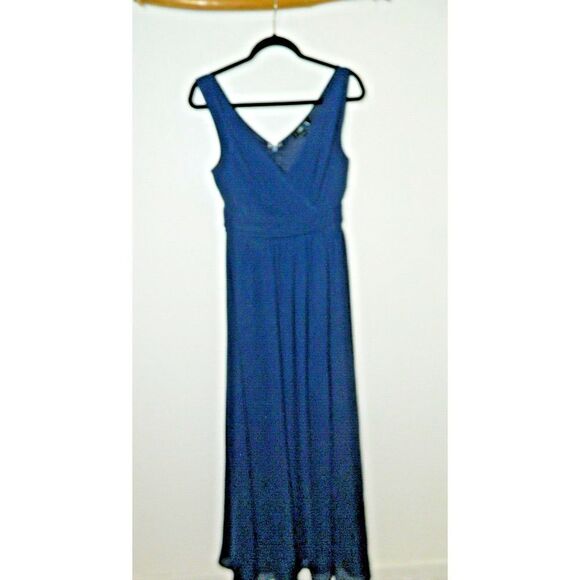 Lulu's Dress Size Small Navy Blue Thoughts of Hue Surplice Maxi Dress - Picture 8 of 8